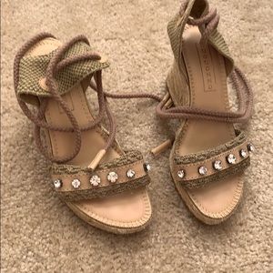 Espadrilles rhinestone sandals